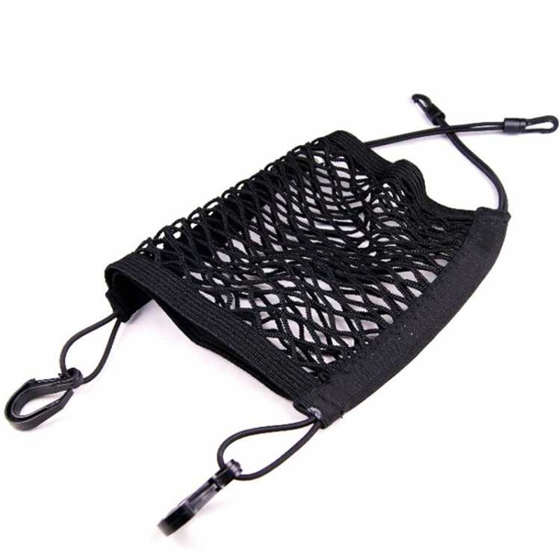 Universal Nylon Car Storage Net Pocket Hooks Hanging Elastic Rope Mesh Bag