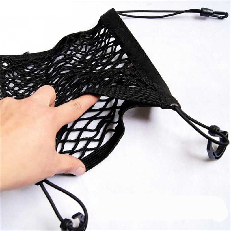 Universal Nylon Car Storage Net Pocket Hooks Hanging Elastic Rope Mesh Bag