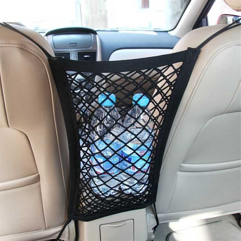 Universal Nylon Car Storage Net Pocket Hooks Hanging Elastic Rope Mesh Bag