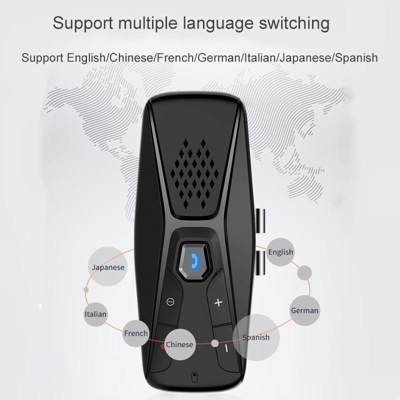 Bluetooth 5.0 In-car Speakerphone Wireless Handsfree Calling Car Kit Car Audio Receiver Music Player