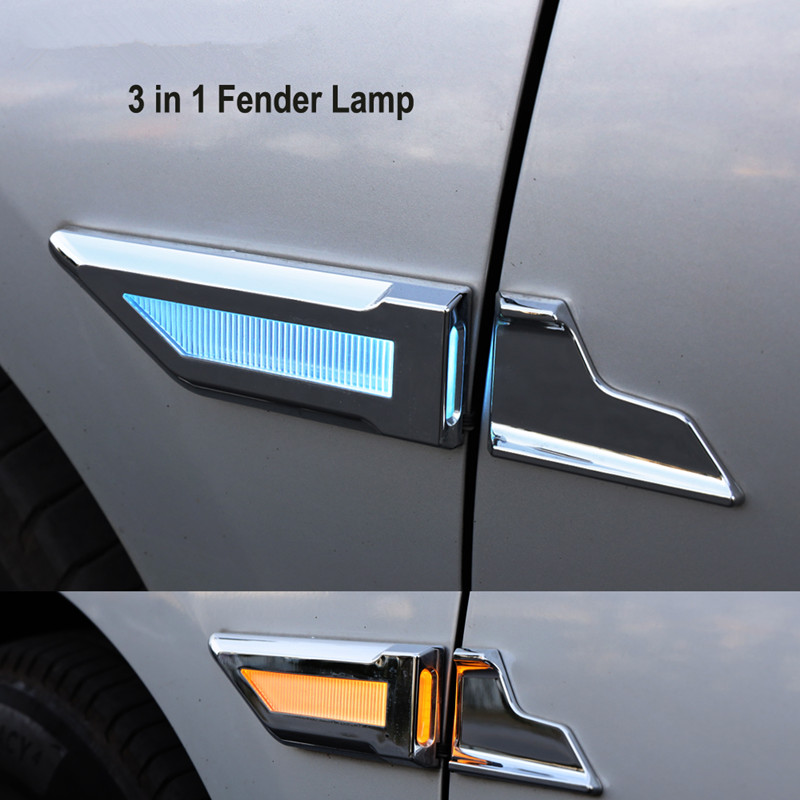 Universal 3 In 1 Car Fender Lamp Waterproof Auto Side Running Turn Signals Parking Light
