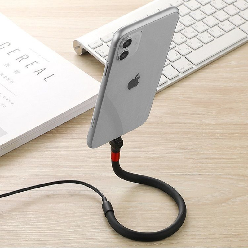 Mobile Phone Charging Cable Multifunctional Cell Phone Holder Data Cable for Apple Android Phone