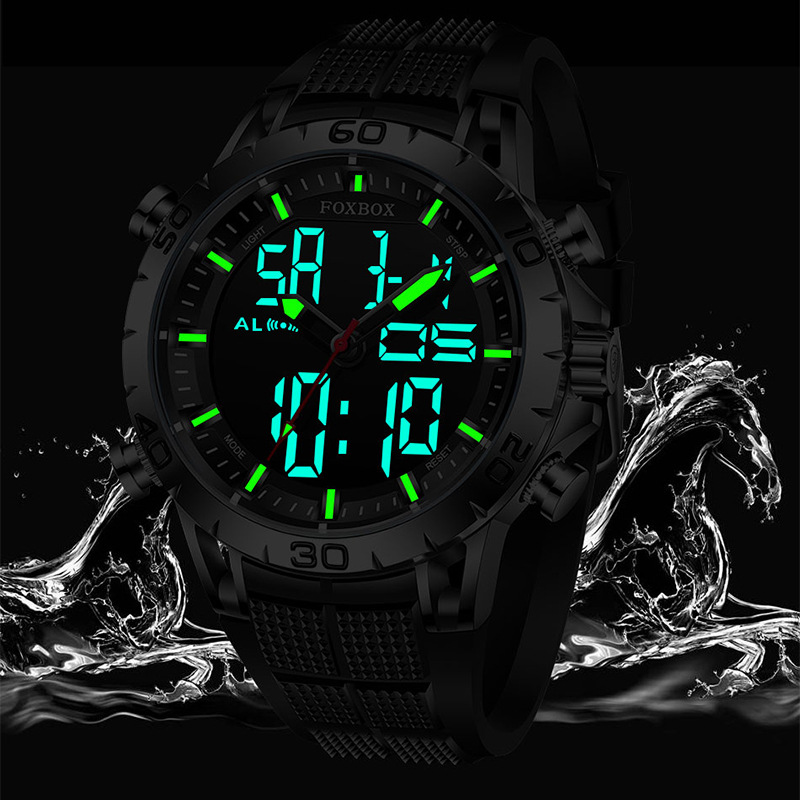Brand New Men Wirstwatch Multi-function Dual Display Waterproof Sport Watch