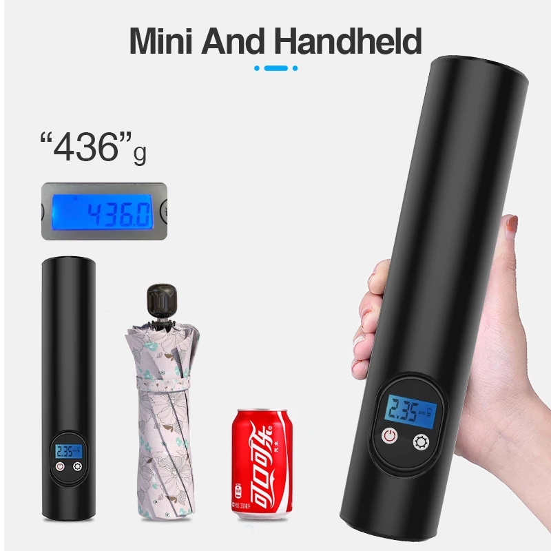 Portable Air Pump Tire Inflator Cordless Rechargable Compressor Digital Pump for Car Bike Motorbike