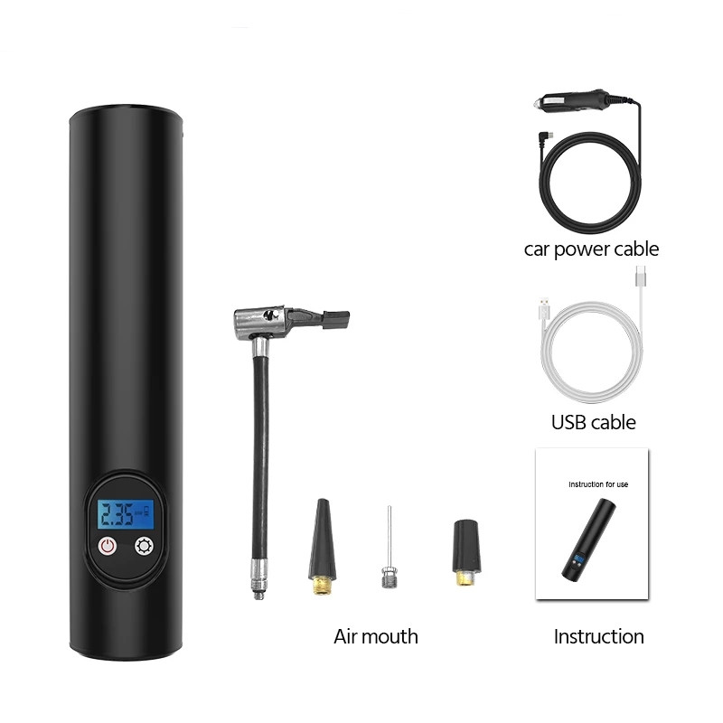 Portable Air Pump Tire Inflator Cordless Rechargable Compressor Digital Pump for Car Bike Motorbike