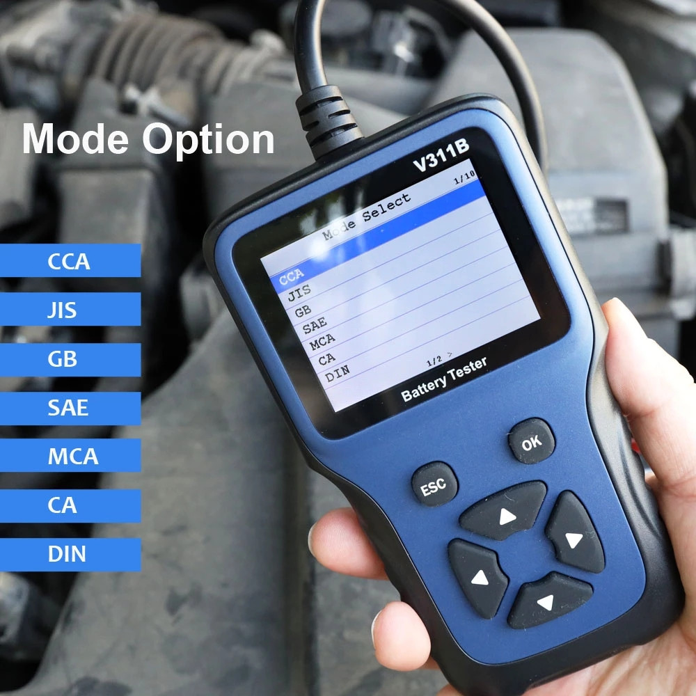 12V Car Battery Tester Digital LCD Car Diagnostic Battery Detector Automotive Analyzer
