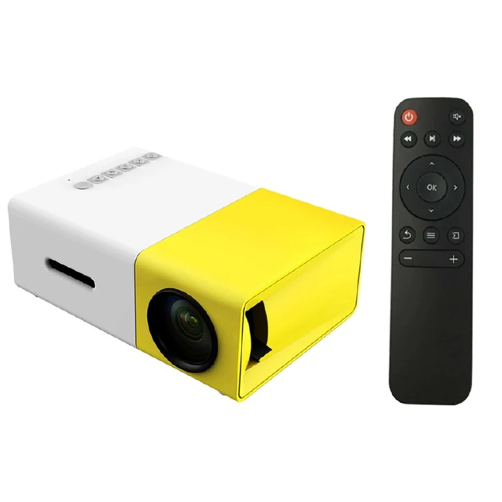 YG300 Mini LED Projector Yg300 Upgraded Version 1000 Lumen 320x240P HDMI-compatible USB Audio Home Media Player Beamer