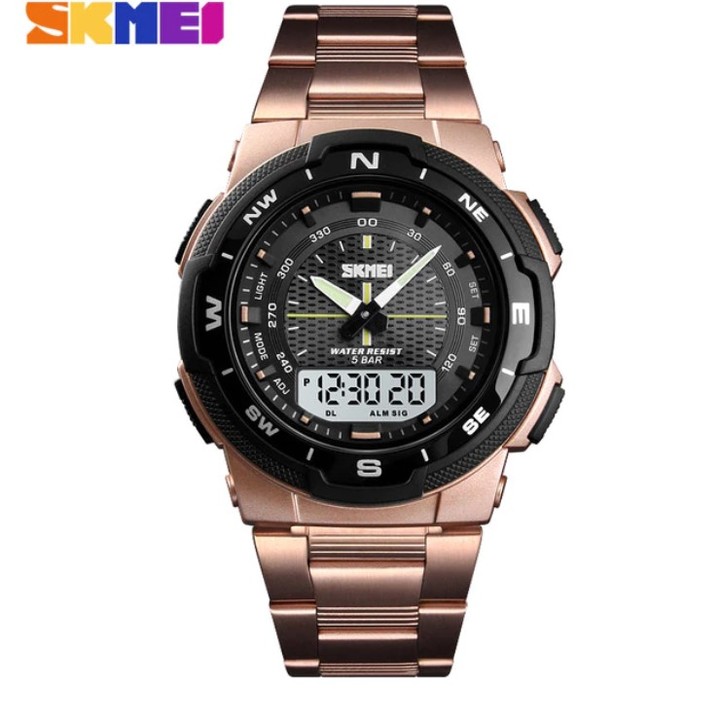 SKMEI Watch Men Fashion Sport Quartz Clock Mens Watches  Luxury Full Steel Business Waterproof Watch