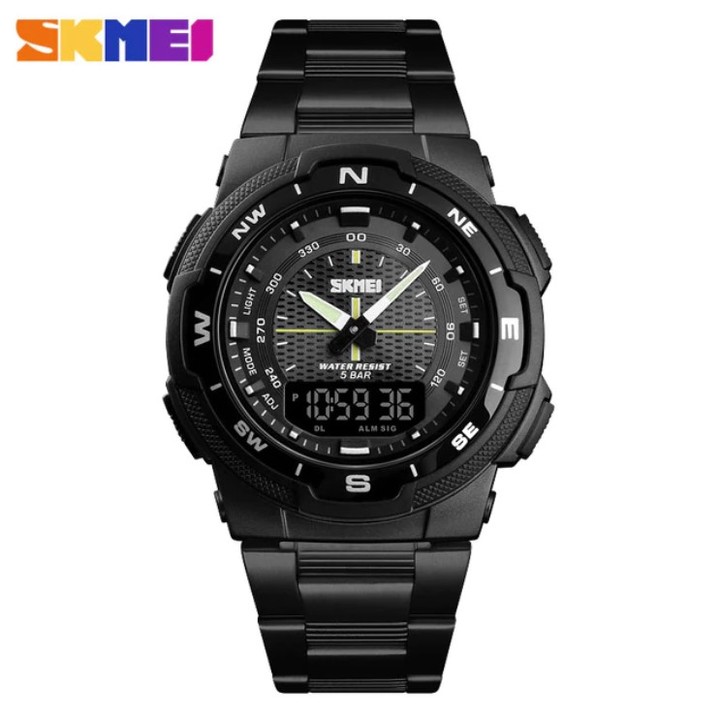 SKMEI Watch Men Fashion Sport Quartz Clock Mens Watches  Luxury Full Steel Business Waterproof Watch