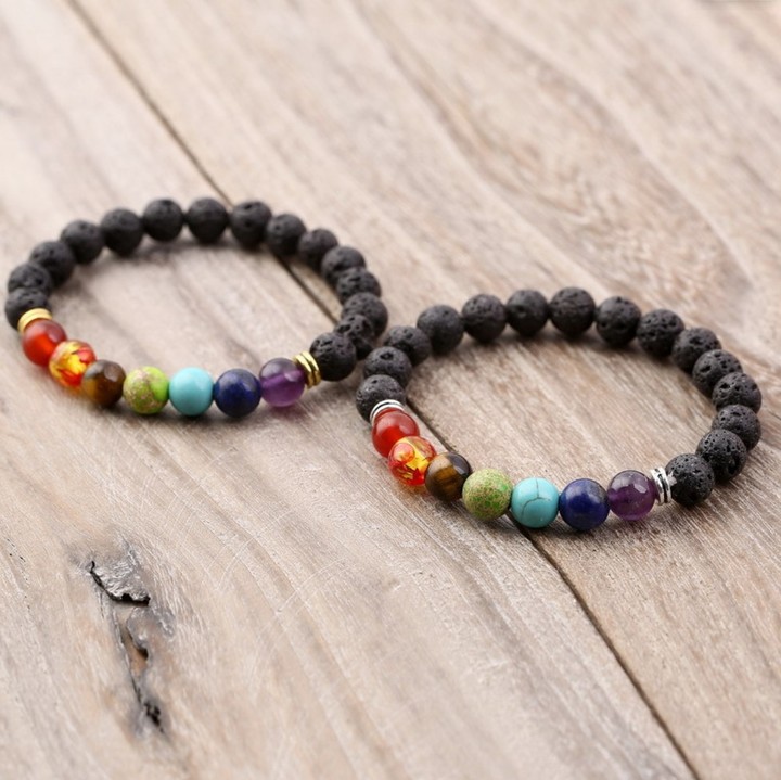 Couples Bracelets Lava Men Bracelets Beads Prayer Natural Stone Women Yoga Bracelets Men/Women Jewellerys