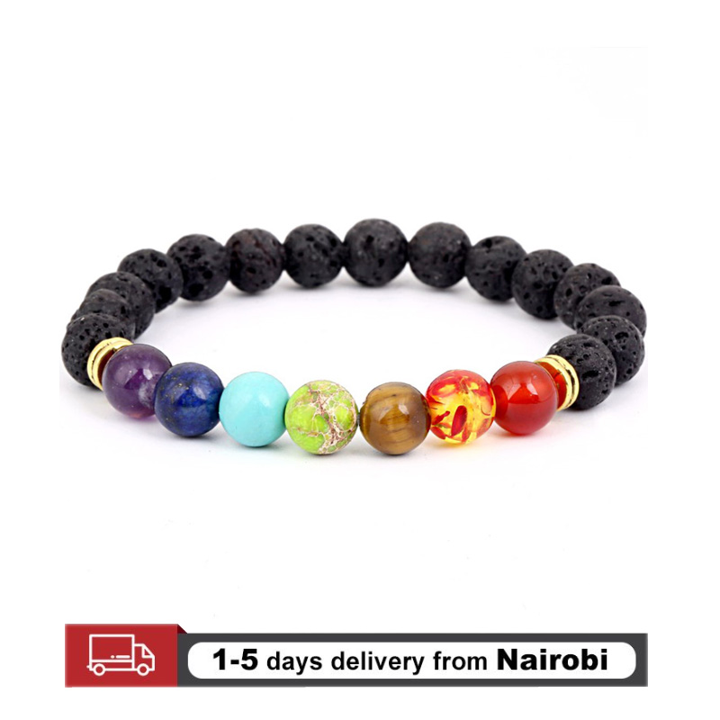Couples Bracelets Lava Men Bracelets Beads Prayer Natural Stone Women Yoga Bracelets Men/Women Jewellerys