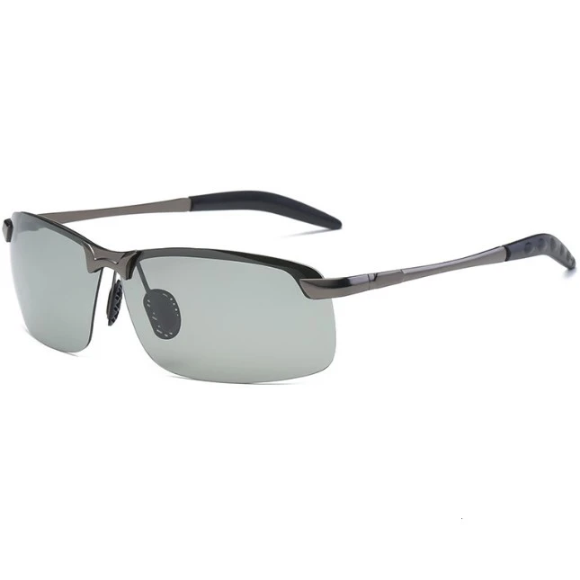 Vintage Photochromic Sunglasses Men Fashion Rectangle Polarized Sun Glasses Male Driving Chameleon Eyewear Night Vision