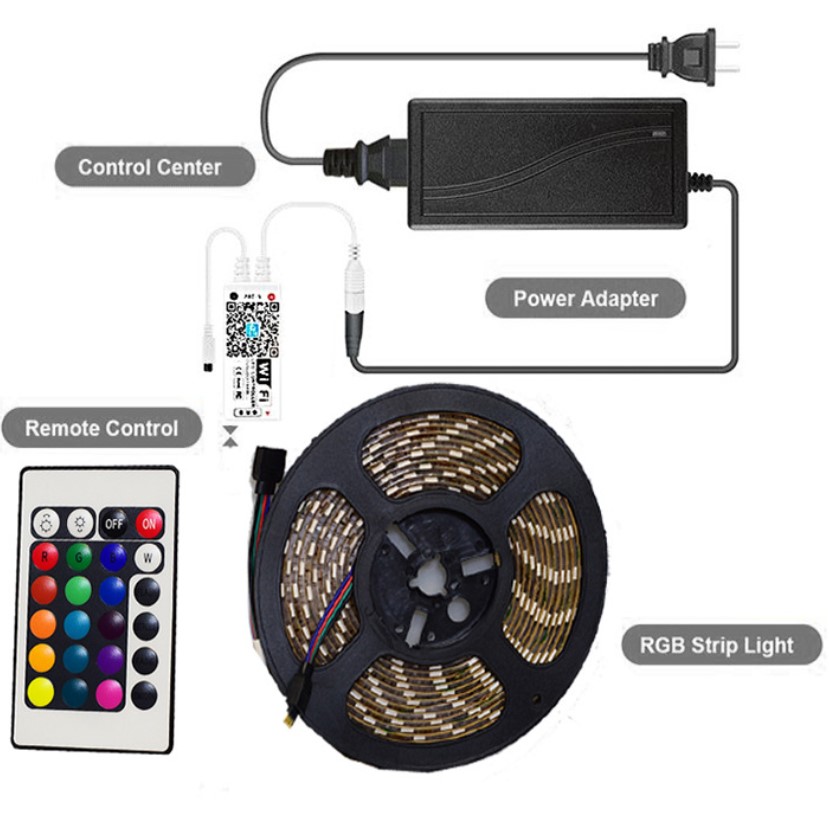 5M/10M LED Light Strip Light USB LED RGB Lights Flexible LED Lamp Tape Ribbon Tape Diode DC With IR Remote Controller