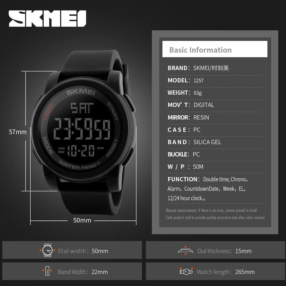 Skmei Men Sport Watches Dive Waterproof Military Watch Men Fashion Casual Electronics Wristwatches