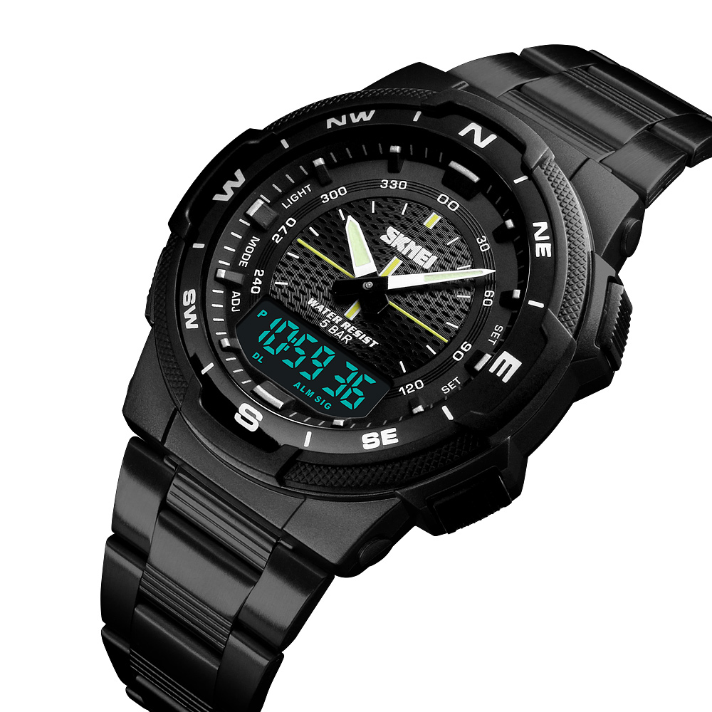 SKMEI Watch Men Fashion Sport Quartz Clock Mens Watches  Luxury Full Steel Business Waterproof Watch