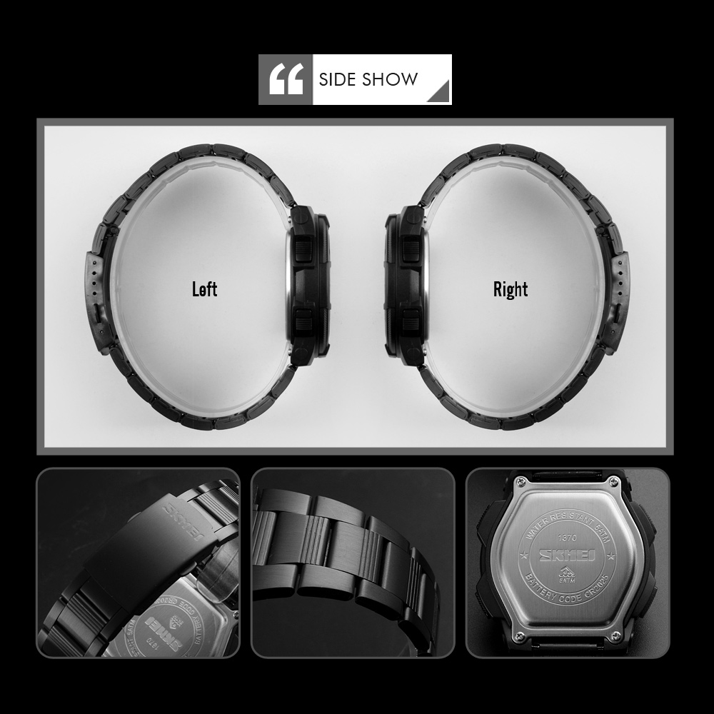SKMEI Watch Men Fashion Sport Quartz Clock Mens Watches  Luxury Full Steel Business Waterproof Watch