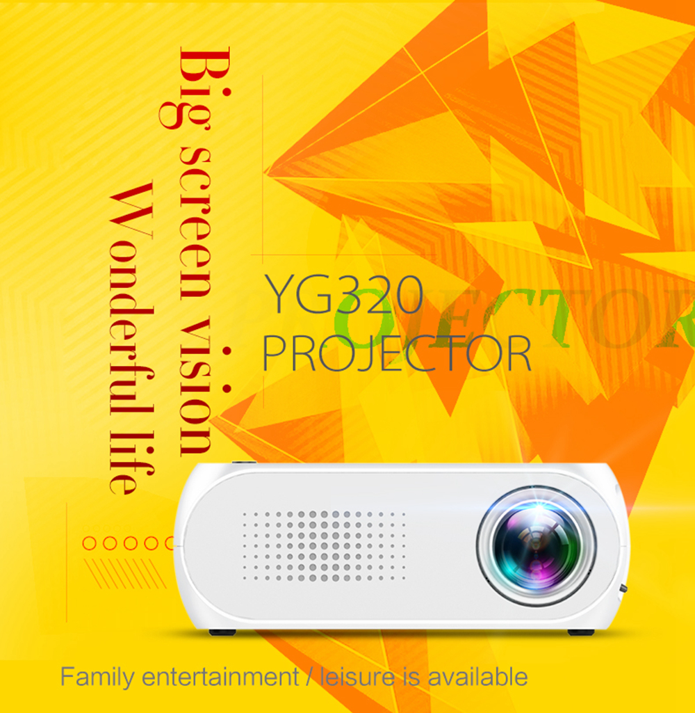 Projector New Portable 600 Lumen 3.5mm Audio 320x240 Pixel HDMI-Compatible USB Mini Projector Home Media Play