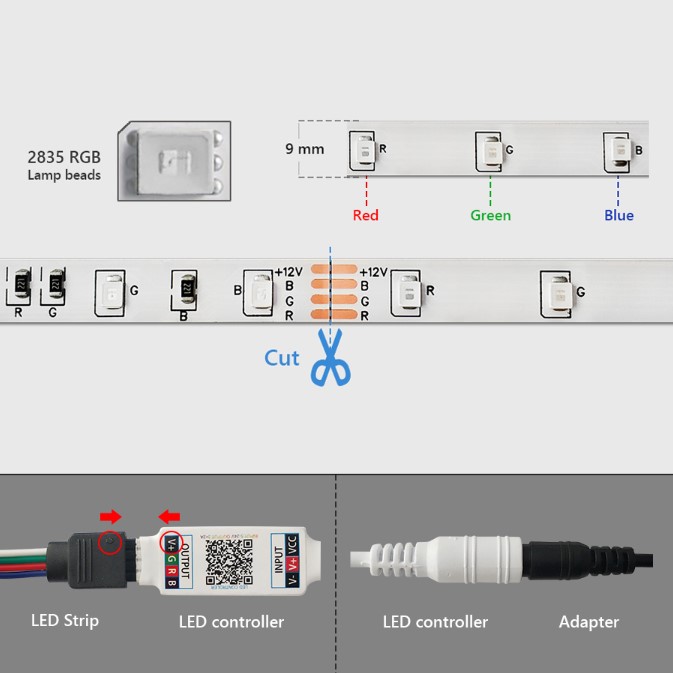 5M/10M LED Light Strip Light USB LED RGB Lights Flexible LED Lamp Tape Ribbon Tape Diode DC With IR Remote Controller