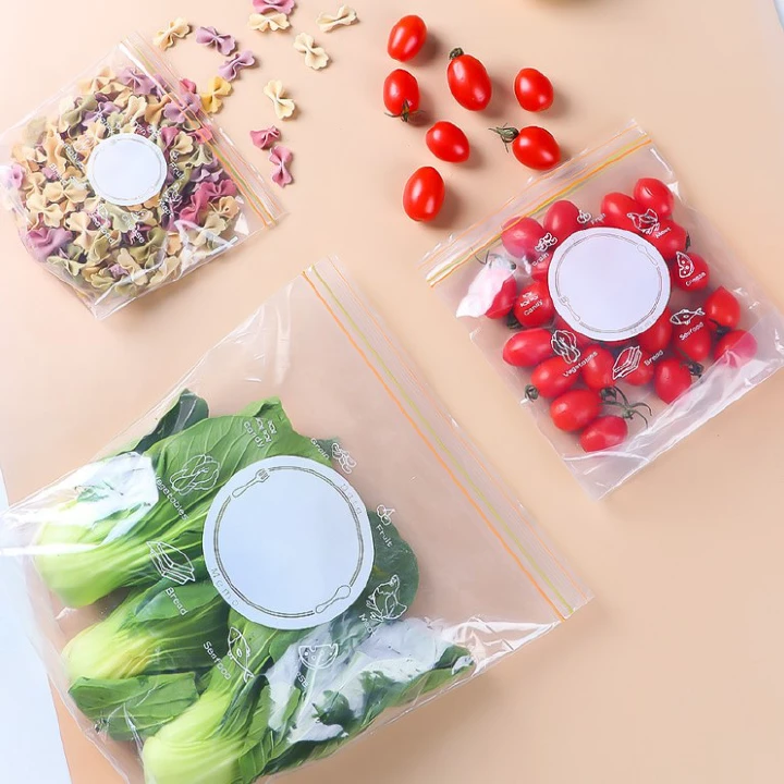 Zip Bags Ziplock Fridge Storage Bags Double-layer Zipper Food Storage Bag For Food Fefrigerator Sealed Bag Kitchen Storage