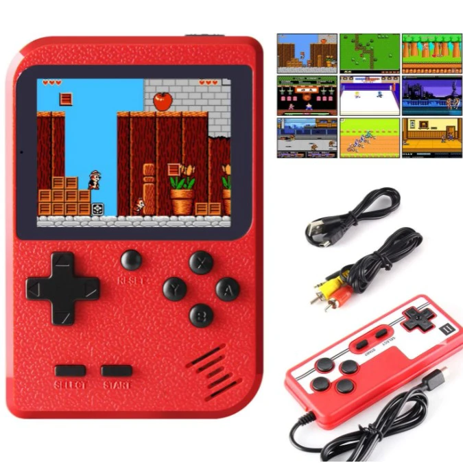 Retro Portable Mini Handheld Video Game Console 8-Bit 3.0 Inch Color LCD Kids Color Game Player Built-in 400 games