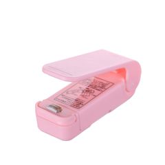 Mini Heat Bag Sealing Machine Package Sealer Bags Thermal Plastic Food Bag Closure Portable Sealer Packing Kitchen Accessories Pink as picture