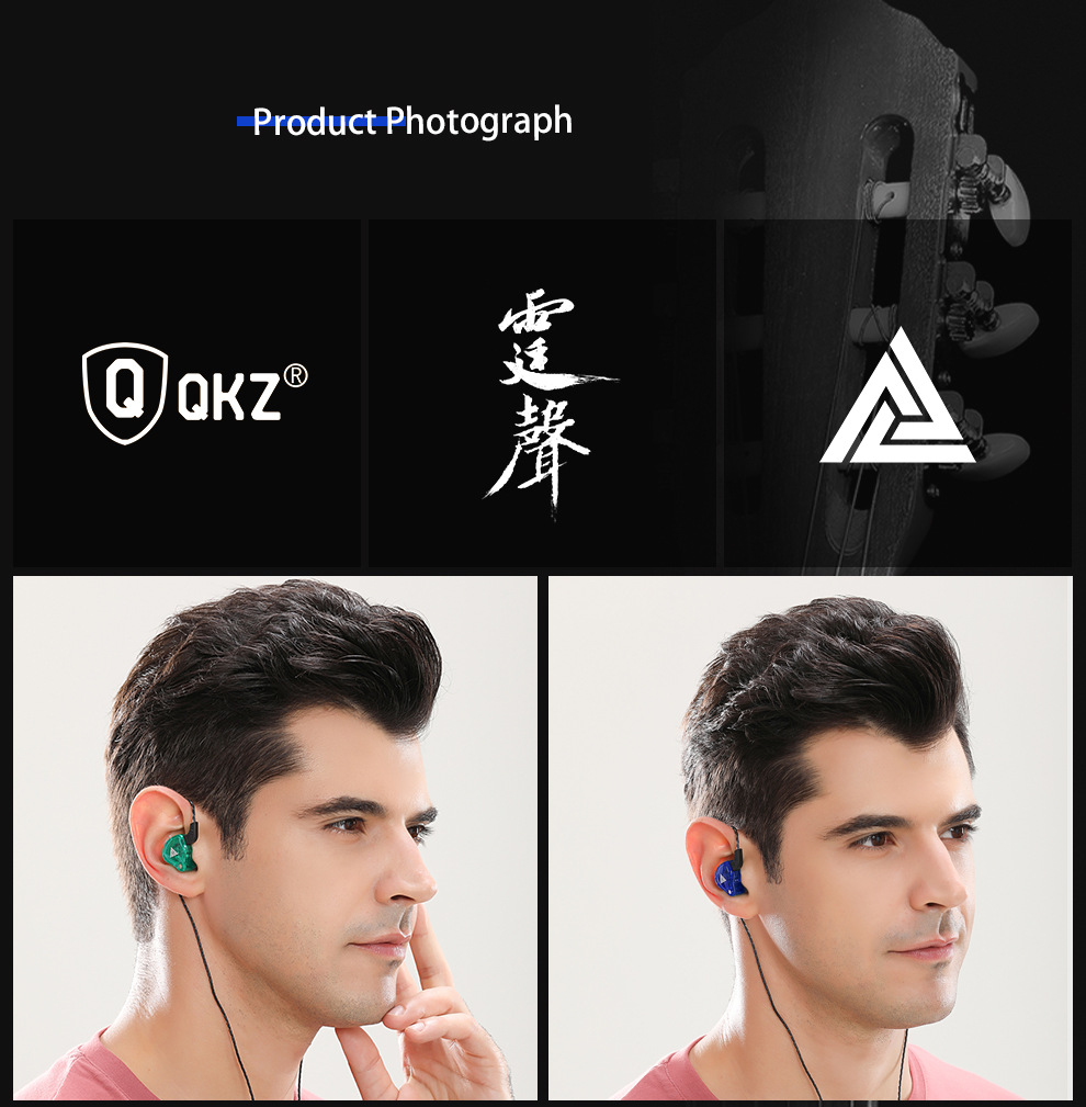 QKZ Brand Sports Earphones Running Earbuds Super Bass Music Stereo Earbuds With HD Mic High Quality Wired Earphones