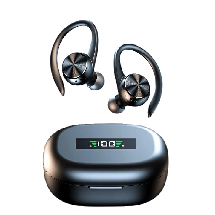 Sports Bluetooth Wireless Headphones with Mic IPX5 Waterproof Ear Hooks Bluetooth Earphones HiFi Stereo Music Earbuds for Phone