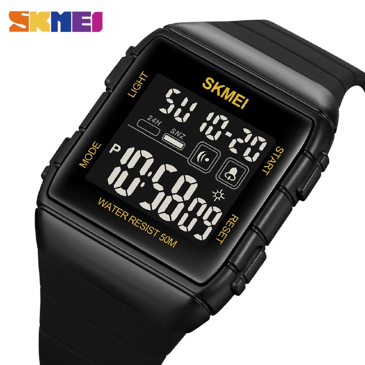 New SKMEI Men Watches Electronic Movement Sports Watch For Men Dual Time EL Light Display Digital Watch 50M Waterproof Clock