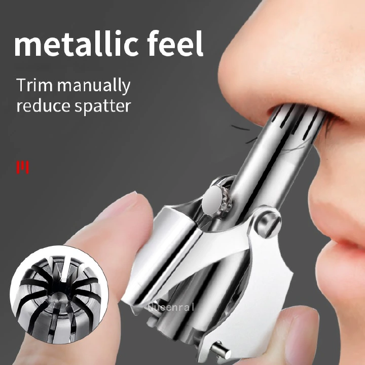 New Nose Hair Ear Trimmer For Men Stainless Steel Manual Washable Portable  hair remover Nose Vibrissa Razor Shaver
