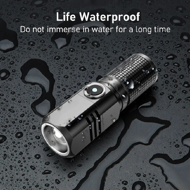 Powerful Led Flashlight 4 Core  Shot Long Smart -c Flash Light EDC Torch Lamp For Camping
