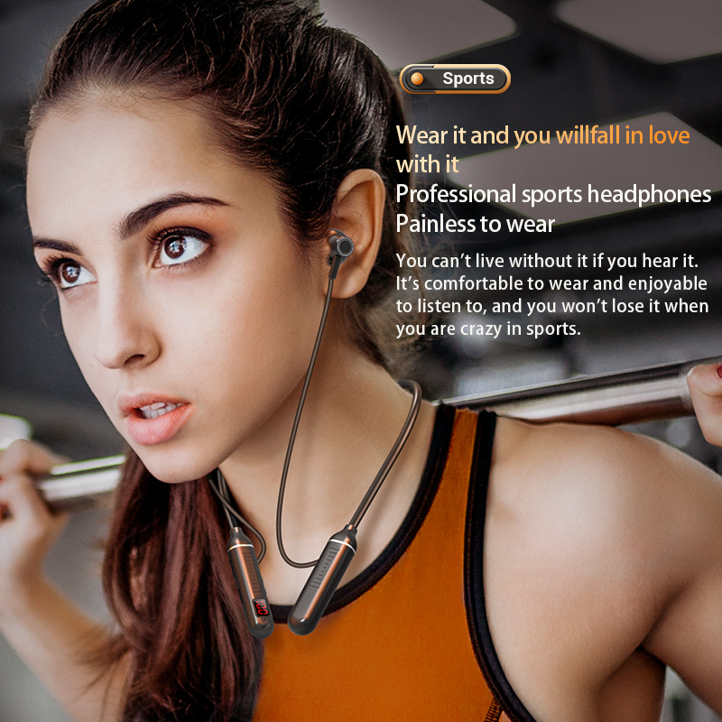 Upadate  Wireless Bluetooth Earphones Neckband Magnetic Bass Sports Earphones Headphones Noise Reduction Headset