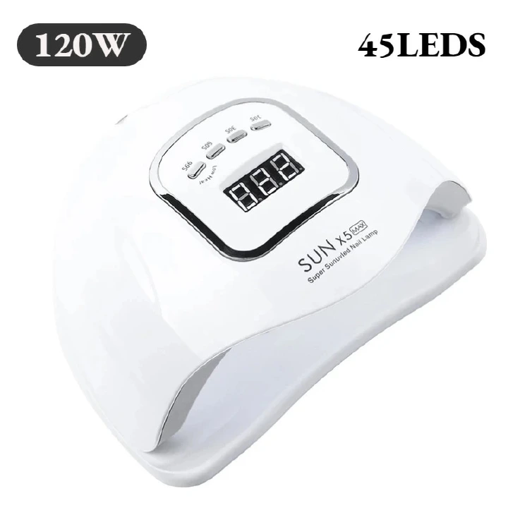 120W 45LEDS UV Nail Drying Lamp for Curing Gel Polish 45leds Professional Nail Dryers With Timer Auto Sensor Manicure Pedicure Tools