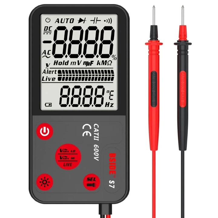 BSIDE ADMS7 1PC Intelligent Screen Multimeter Ultra Thin Digital Universal Meter Dual Mode Intelligent Detection Multimeter