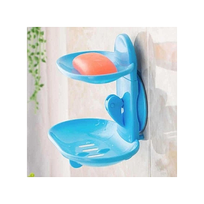2 layer Wall mount soap dish-white