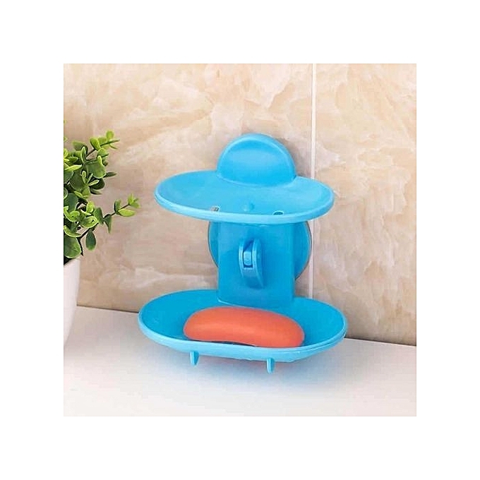 2 layer Wall mount soap dish-white