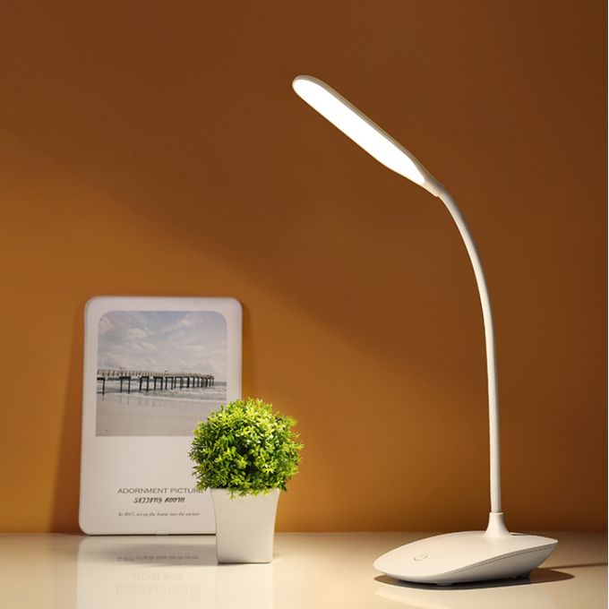 Table Light Desk Lamp Night Light, White Flexible