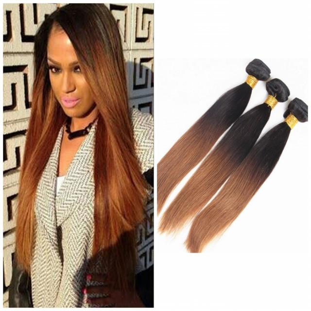 8a Brazilian Virgin Hair 100 Human Hair Weave 2 Tone Colors 1b 30