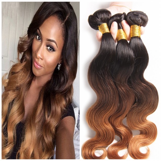8a Brazilian Virgin Hair 100 Human Hair Weave 3 Tone Color 1b 4 30