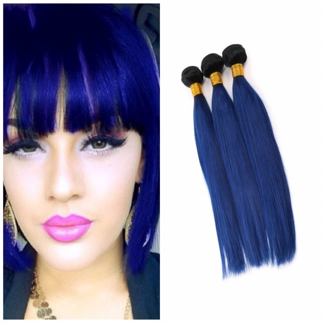 Kilimall 8a Brazilian Virgin Hair 100 Human Hair Weave 1b Blue