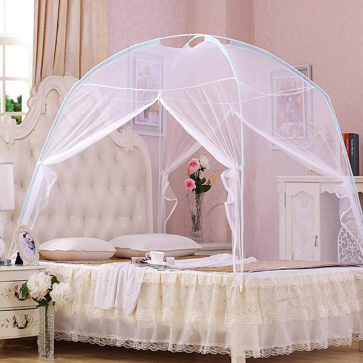 Mosquito Net Tent Foldable Bed Net For Bedding Room 5X6/6X6 Bed Size