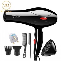 2200W Hair Dryer Professional Blowers Blow Dryer Low Noise Hot And Cold Wind Styling Tools+6 Gifts black one size