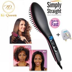 Straight Hair Straightener Comb Digital Electric Straightening Hair Dryer Straightening Irons black one size