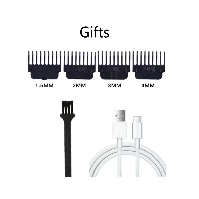 Men Professional Hair Trimming Hair Clipper Fashion Hair Shaving Tools-Black