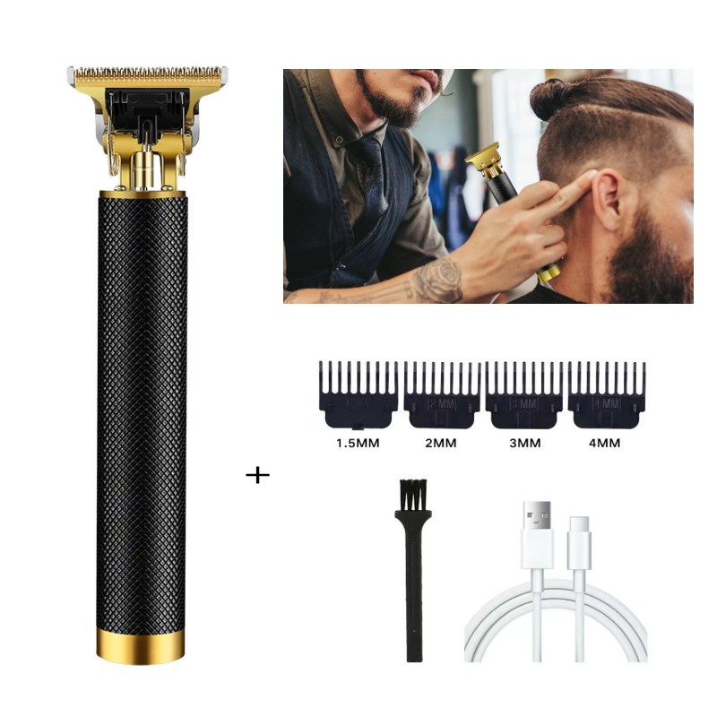 Men Professional Hair Trimming Hair Clipper Fashion Hair Shaving Tools-Black
