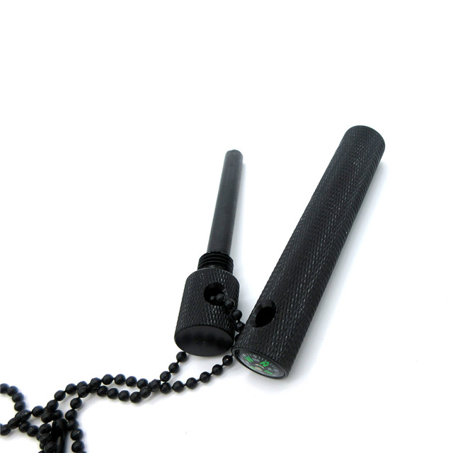 Waterproof Flint Magnesium Rod with Compass/Calibration Scraper