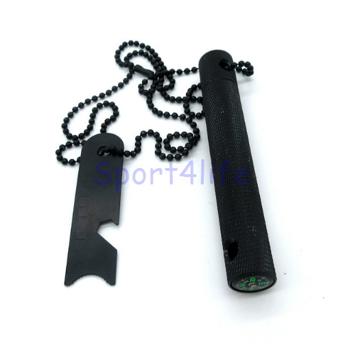 Waterproof Flint Magnesium Rod with Compass/Calibration Scraper