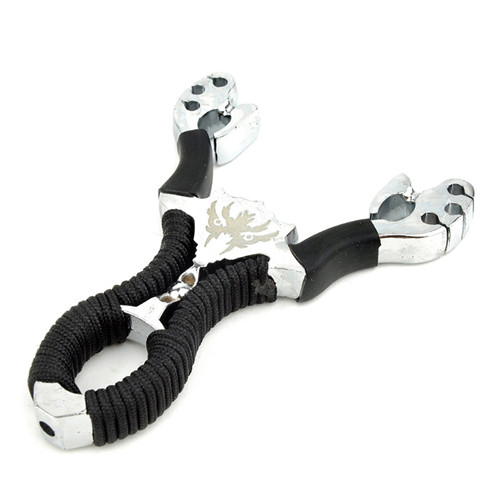 Small Wolverine Alloy Outdoor Three Card Wolverine Slingshot for Hunting Fishing Shoot