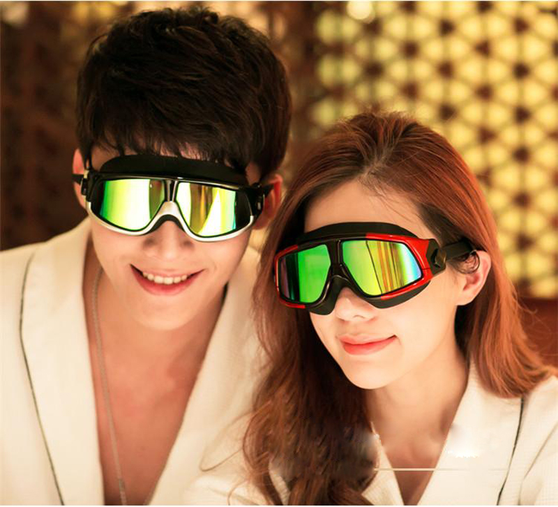 Swim Goggles Water Resistant Anti Fog Electroplate Eyewear Glasses Swimming Goggle