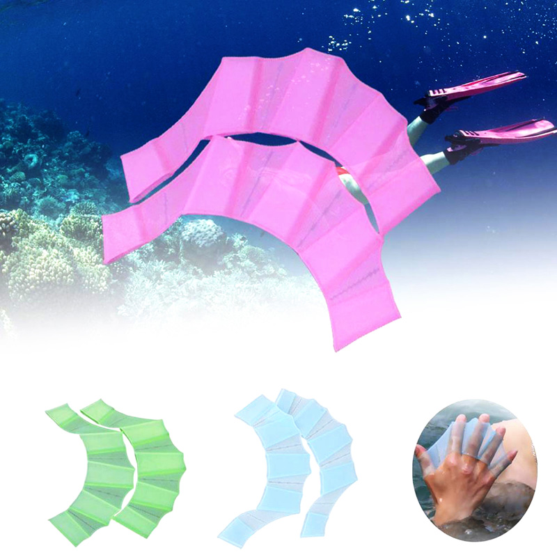 Webbed Gloves Flippers Silicone Material Palm Swimming Fins for Hands_sailor Diving Webbed