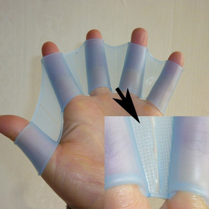 Webbed Gloves Flippers Silicone Material Palm Swimming Fins for Hands_sailor Diving Webbed